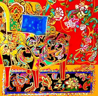 客厅苏扎尼，2017（混合媒介） 作者 琳达·亚瑟（Linda Arthur）