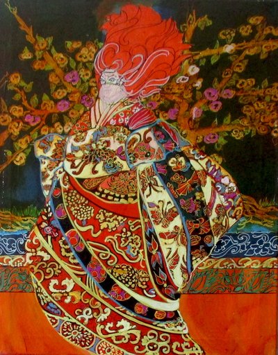 魔力女人》，2015（混合、丙烯、墨水、油彩） 作者 琳达·亚瑟（Linda Arthur）