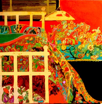 冬季卧室》，2017 年（混合媒介） 作者 琳达·亚瑟（Linda Arthur）