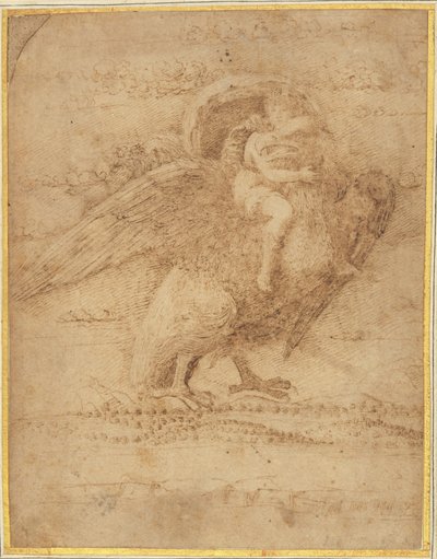 木星和木卫二在一个广阔的景观之上 作者 或 Andrea Mantegna 乔瓦尼·贝里尼