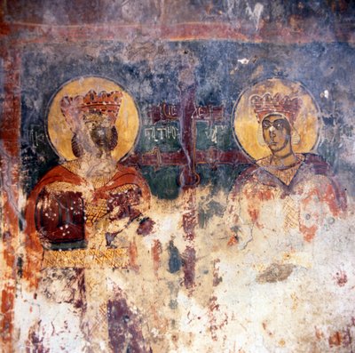 Agios Georgios拜占庭教堂的壁画 作者 或 Magno Cesare Magni