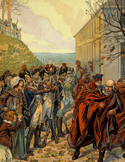 拿破仑一世 (1769-1821) 政变：雾月 19 日（11 月 10 日）从五美分委员会（Five Cents）（500 间客房）起飞 作者 Onfray de Breville Jacques Job的化名