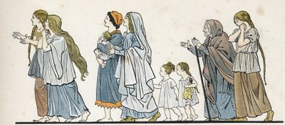 高卢农民妇女和他们的孩子。在 "法国，她的故事由G. Montorgueil讲述，由Job想象 "1896。私人收藏。 作者 Onfray de Breville Jacques Job的化名