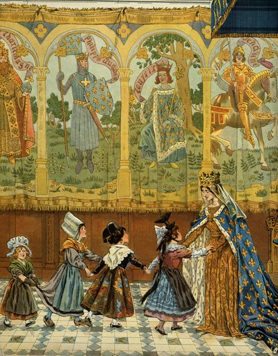 中世纪法国历史（Middle Ages）：法国各省的寓言证明了法国国王路易十一统治时期的王位，称为普鲁登特（1423-1483）。 Jacques Marie Gaston Onfray de Breville dit JOB (1858-1931) 的插图 作者 Onfray de Breville Jacques Job的化名