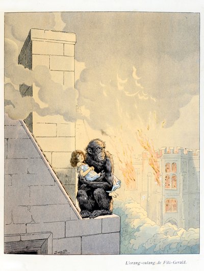 插图来自《A la gloire des betes》一书，文字为A Fabre，绘画为Jacques Marie Gaston Onfray de Breville dit JOB（1858-1931），出版商Maison Alfred Mame and son。菲茨-杰拉尔德（Fitz Gerald）（莱斯特公爵，基侯爵）的《L