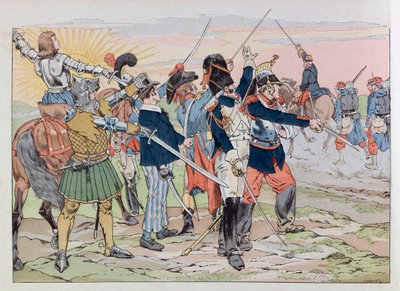 Jacques Marie Gaston Onfray de Breville dit JOB (1858 - 1931); "Les epees de France "一书中的插图：从法国的荣耀到1914年的诗歌的寓言; Coll, Part 作者 Onfray de Breville Jacques Job的化名