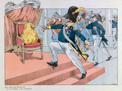 Jacques Marie Gaston Onfray de Breville dit JOB (1858 - 1931)； 插图取自《Les epees de France》一书：Louis philippe chasse du trone（约瑟夫·普鲁德霍姆的军刀“”这把军刀是我生命中最美好的一天。它将为我辩护 作者 Onfray de Breville Jacques Job的化名