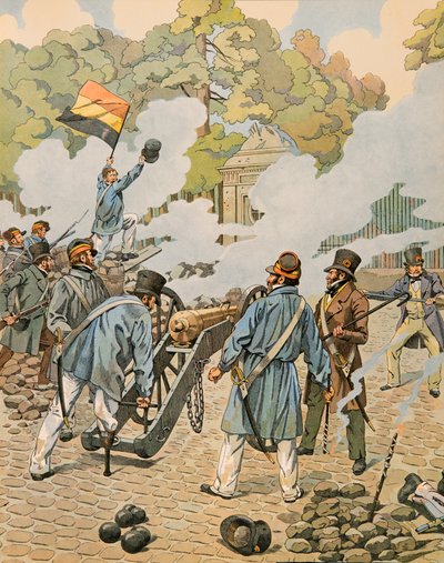 Jacques Marie Gaston Onfroy de Breville dit JOB (1858-1931) - 比利时历史：Jean Joseph Charlier (1794 - 1866) 说，木腿用它的大炮对抗 1830 年 9 月在布鲁塞尔公园被屠杀的荷兰军队，私人 上校 作者 Onfray de Breville Jacques Job的化名
