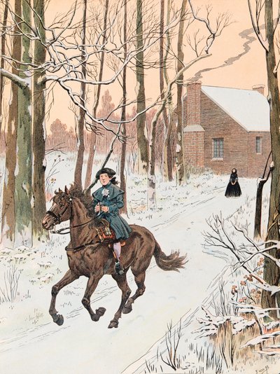 Jacques Marie Gaston Onfroy de Breville dit JOB (1858-1931) - Young George Washington (1732 - 1799) adasiya banja lawo mu 1740 kupita ku Old Field School, Private Collection 作者 Onfray de Breville Jacques Job的化名