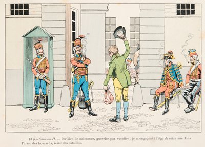 Jacques Marie Gaston Onfroy de Breville dit JOB (1858-1931) - 法国大革命期间参加 Houzards（骠骑兵）的年轻人，私人收藏 作者 Onfray de Breville Jacques Job的化名