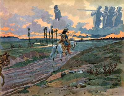 Joachim Murat (1767-1815) 在 1813 年莱比锡战败后返回那不勒斯。 Jacques Marie Gaston Onfray de Breville dit Job (1858-1931) 雕刻 作者 Onfray de Breville Jacques Job的化名