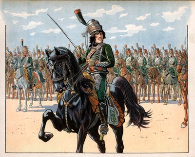 约阿希姆·穆拉特 (Joachim Murat，1767-1815 年) 是意大利战役期间的上校。 Jacques Marie Gaston Onfray de Breville dit Job (1858-1931) 的雕刻 作者 Onfray de Breville Jacques Job的化名