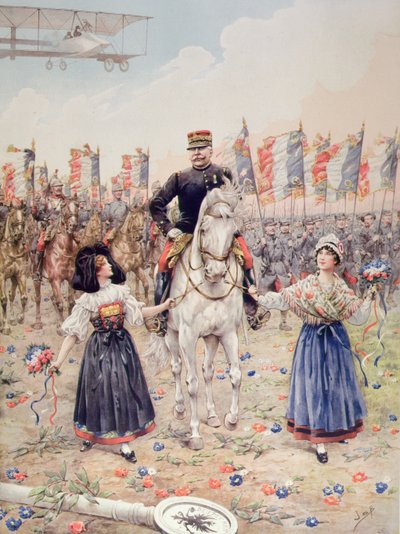 解放者费迪南-福煦元帅(1851-1929)(彩色平印) 作者 Onfray de Breville Jacques Job的化名