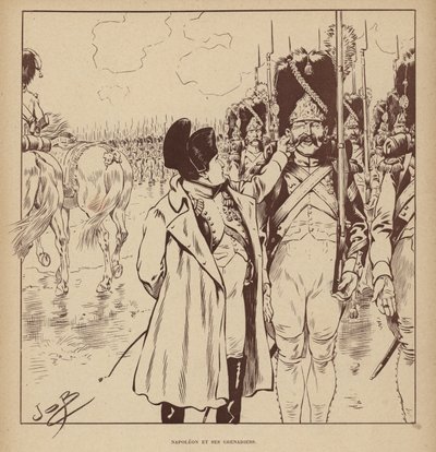 拿破仑和他的榴弹兵（平版画 作者 Onfray de Breville Jacques Job的化名