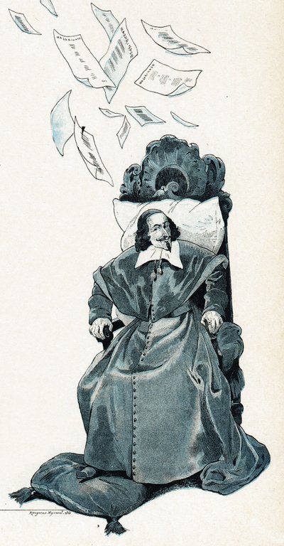 红衣主教朱尔-马扎然（Giulio Raimondo Mazzarino或Mazarino）的画像 作者 Onfray de Breville Jacques Job的化名