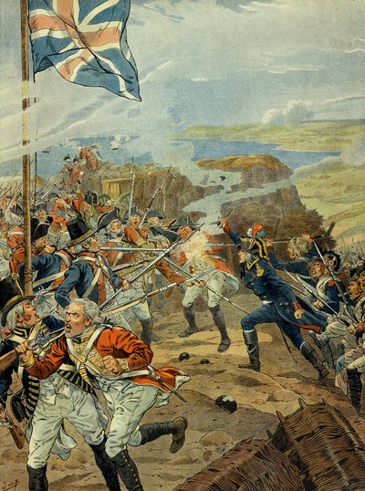 莱茵军和法国大革命 1789 年：拿破仑一世 (1769-1821) 于 1793 年在土伦向英国人发起进攻。法国南部的边界被联合起来反对大革命的列强入侵。 英国人特别占领了土伦 作者 Onfray de Breville Jacques Job的化名