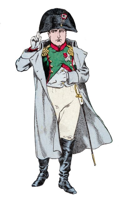 拿破仑-波拿巴肖像--约伯（Jacques Onfroy de Breville）的石版画，出自 "Le Grand Napoleon des Petites Enfants" 1893年。 作者 Onfray de Breville Jacques Job的化名