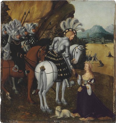 马克西米利安一世皇帝扮演圣乔治 作者 卢卡斯·克拉纳赫（Lucas Cranach）讲习班