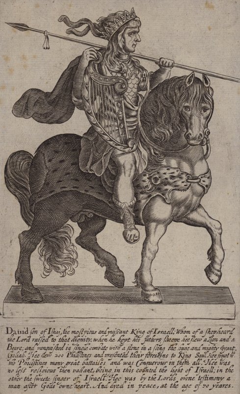 以色列国王大卫（雕版画 作者 （之后）英语学校