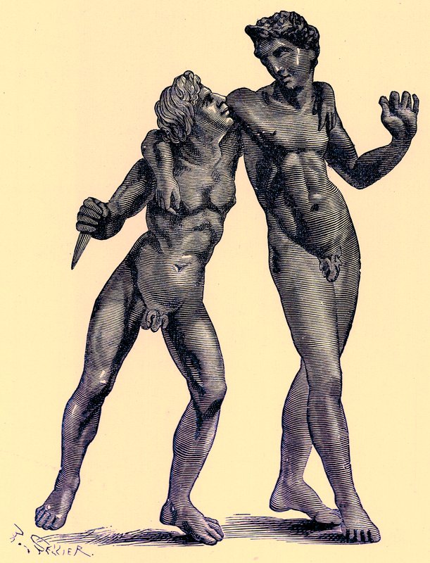 在 Palestrina (Praeneste) 发现的青铜组，来自 Victor Duruy 的“罗马历史”插图，出版于 1884 年（数字增强图像） 作者 （之后）英语学校