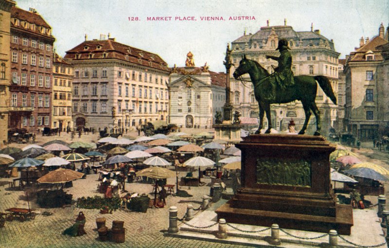 Market Place, Vienna, Austria (colour photo)   1453641   zh       chinese Successfully Translated  Original: Memorial of Thomas Fitch, Mrs. Martha Fitch, Mrs. Martha Webb, Mrs. Judith Hawkes and Katherine Webb from Teddington Church Translat: Memorial of T 作者 （之后）英国摄影师