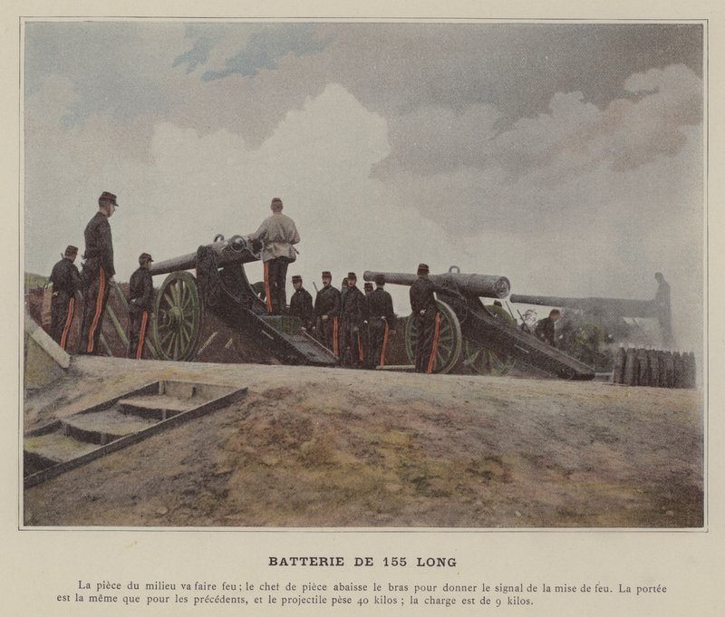 Batterie de 155 Long（彩色照片） 作者 （之后）法国摄影师