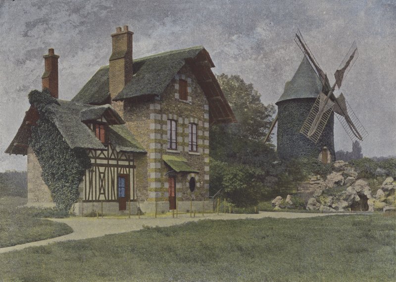布洛涅森林（Bois de Boulogne），le Moulin（彩色照片）。 作者 （之后）法国摄影师