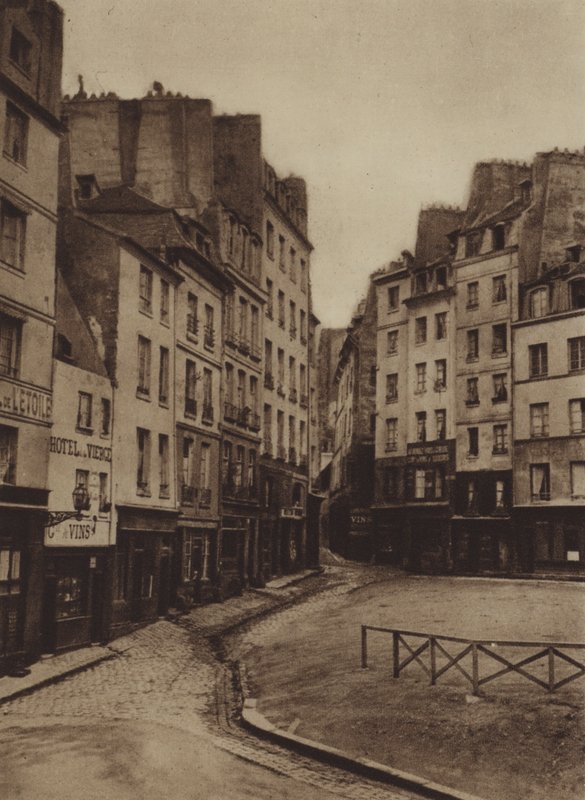 Jean-de-Beauvais 和 Lanneau 街的拐角处（黑白照片） 作者 （之后）法国摄影师