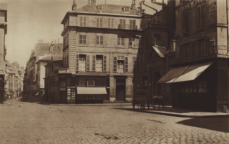 Place Saint-Germain-des-Pres 和 rue Bonaparte（黑白照片） 作者 （之后）法国摄影师