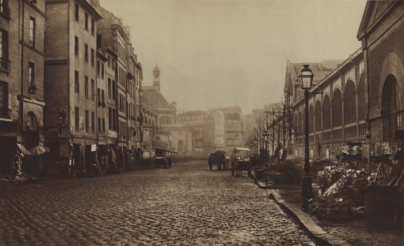 Les Halles 的 rue de la Tonnellerie（黑白照片） 作者 （之后）法国摄影师