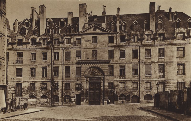 1887 年的 Lycee Louis-le-Grand 正门（黑白照片） 作者 （之后）法国摄影师