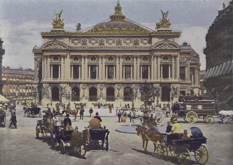 巴黎，歌剧院广场（彩色照片） 作者 （之后）法国摄影师