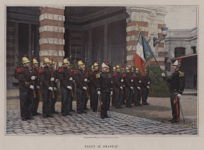 Salut au Drapeau（彩色照片） 作者 （之后）法国摄影师