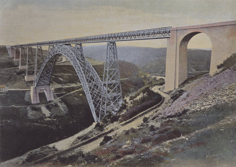Viaduc de Garabit（彩色照片） 作者 （之后）法国摄影师