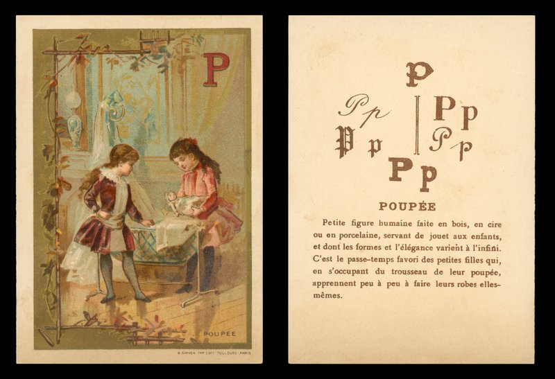 玩洋娃娃的孩子们（chromolitho） 作者 （之后）法国学校