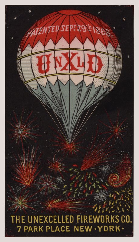 美国贸易卡广告纽约Unexcelled Firework公司 作者 美国学校