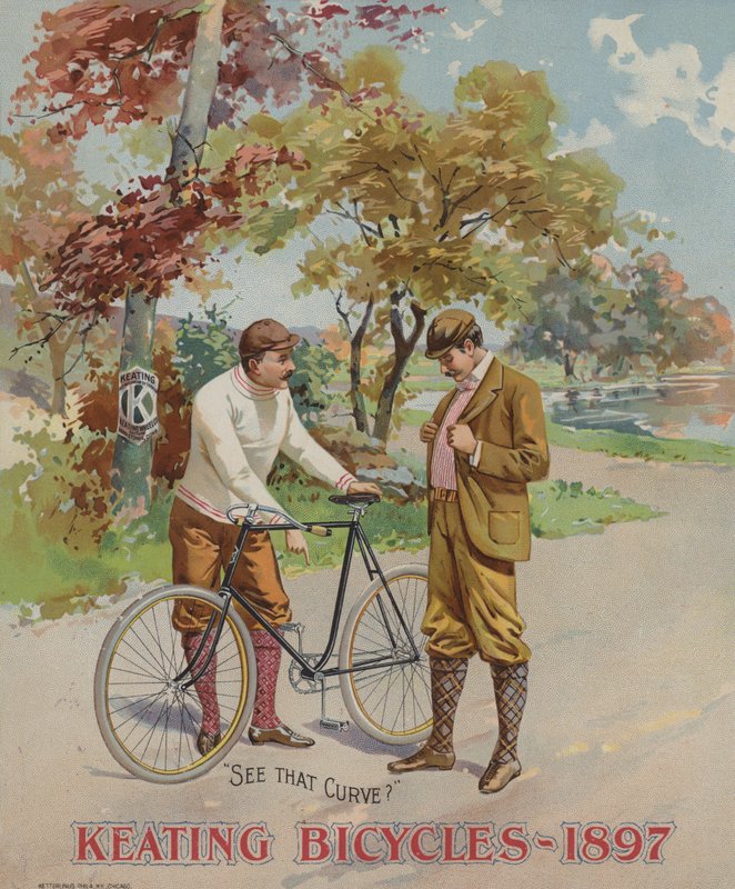基廷自行车，1897年 作者 美国学校