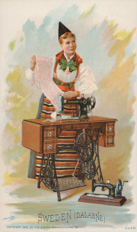 缝纫机，瑞典，Dalarne 作者 美国学校
