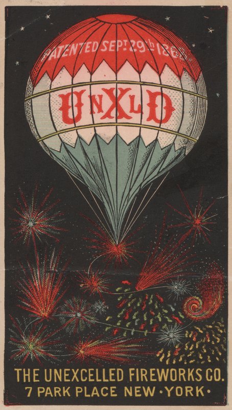 Unexcelled Fireworks Company，7 Park Place，New York，USA 作者 美国学校