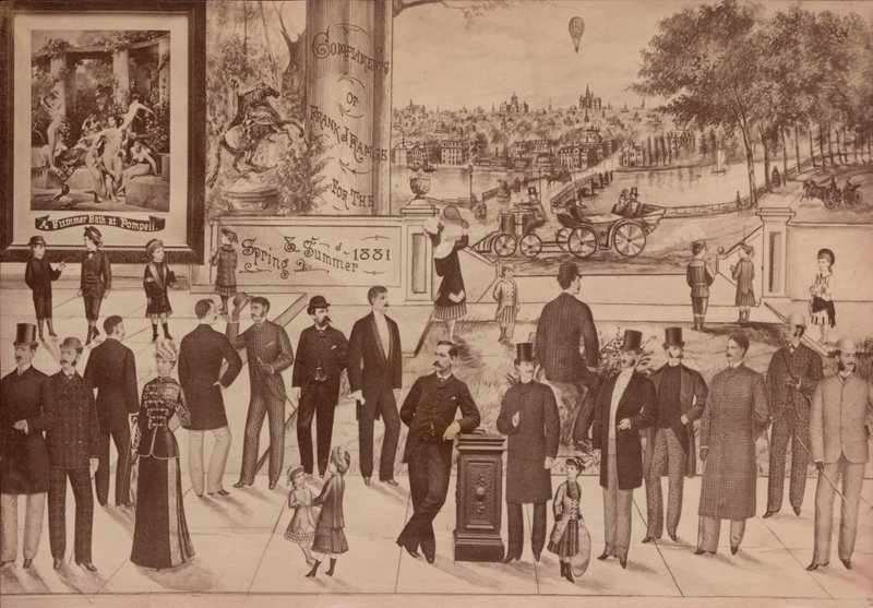 弗兰克·J·拉姆（Frank J Ramge）的贸易卡，布料和裁缝，1881年 作者 美国学校