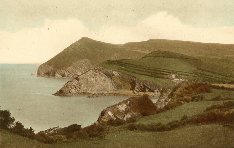Combe Martin，Bay和Hangman Hill 作者 英国摄影师