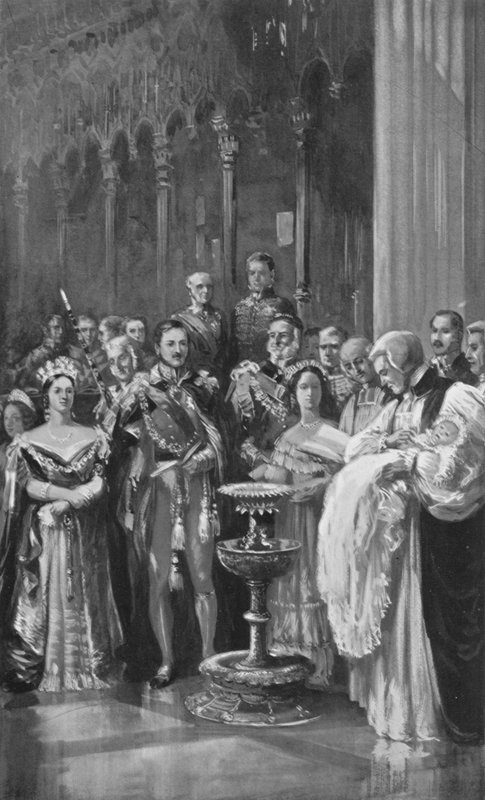 1842年温莎圣乔治教堂的爱德华国王的洗礼仪式 作者 英语学校