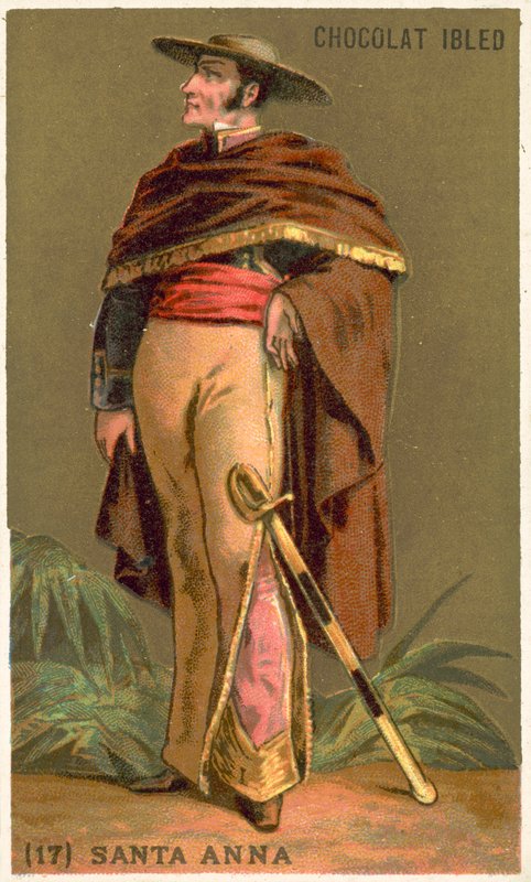 墨西哥政治家和将军Antonio Lopez de Santa Anna 作者 法语学校