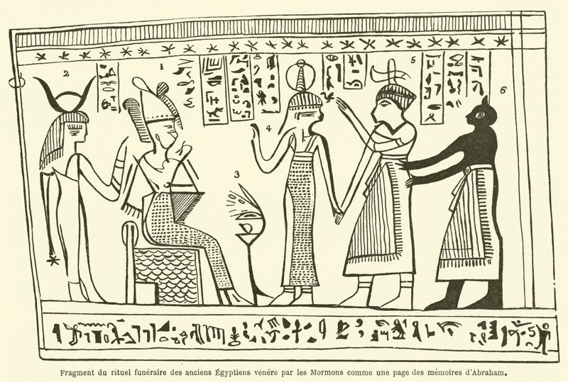 古代埃及人的葬礼仪式片段被摩门教徒视为亚伯拉罕回忆录的一页 作者 法语学校
