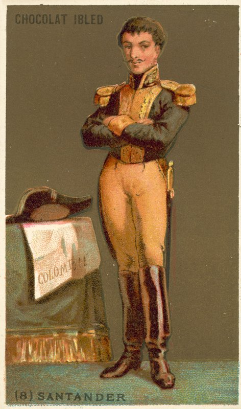 Francisco de Paula Santander，哥伦比亚士兵和政治家 作者 法语学校