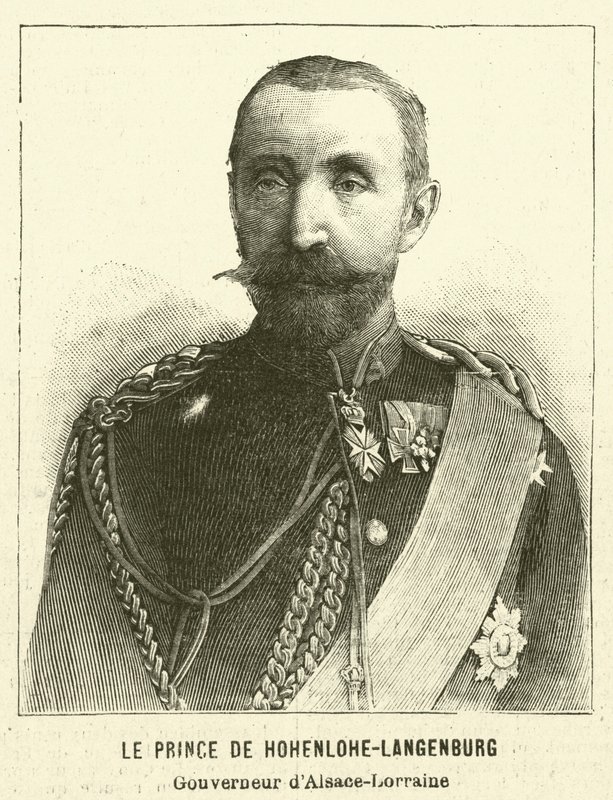 Hermann，Hohenlohe-Langenburg王子，德国阿尔萨斯 - 洛林州长 作者 法语学校