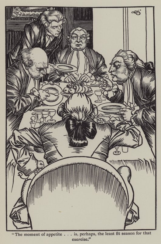 查尔斯·兰姆（Charles Lamb）的《埃利亚散文集》插图（石版画） 作者 加斯·琼斯（A. Garth Jones）