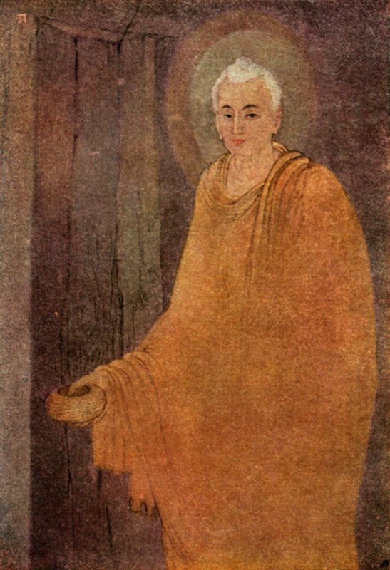 佛陀作为托钵僧（彩色石版） 作者 泰诺尔（Abanindranath Tagore）