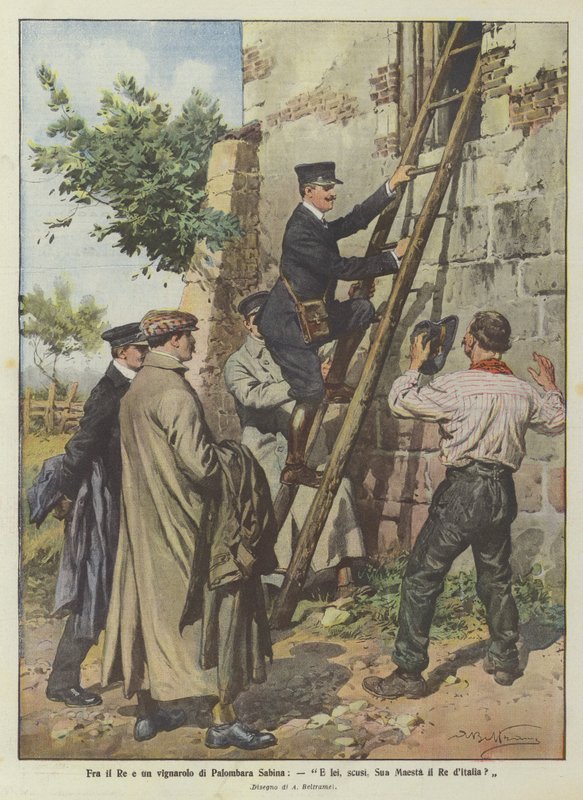 Fra il Re和vignarolo di Palombara Sabina，Law，兴奋，他的Maesta il Re di Italy？ 作者 阿基里·贝尔特拉姆（Achille Beltrame）
