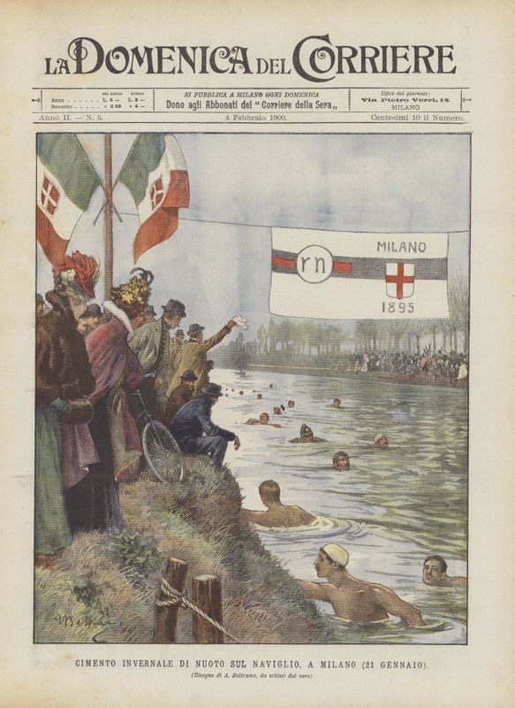 米兰冬季Cimento Di Nuoto Sul Naviglio（1月21日） 作者 阿基里·贝尔特拉姆（Achille Beltrame）